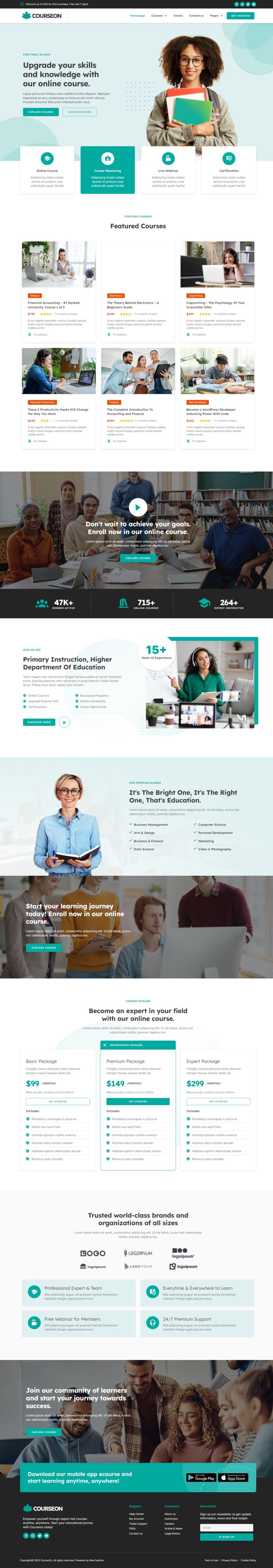 WordPress шаблон ThemeForest CourseOn