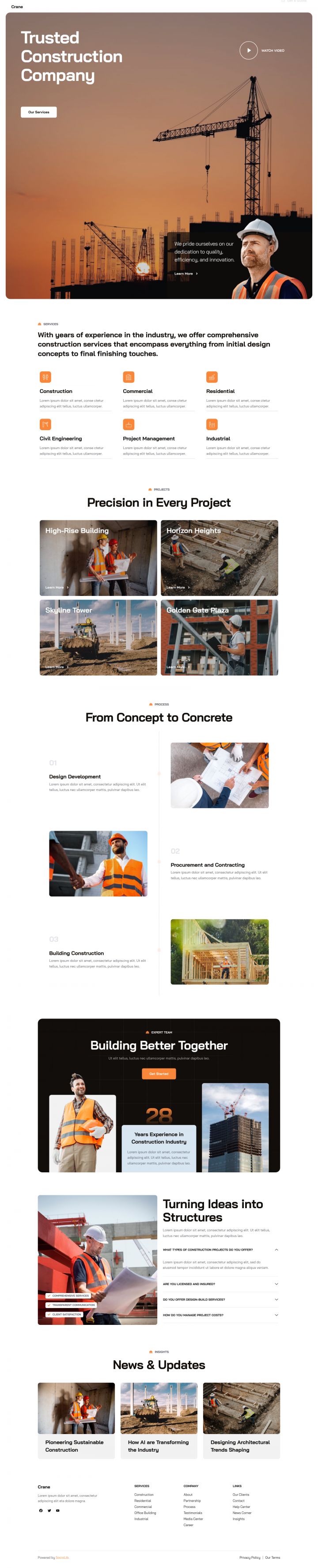 WordPress шаблон ThemeForest Crane