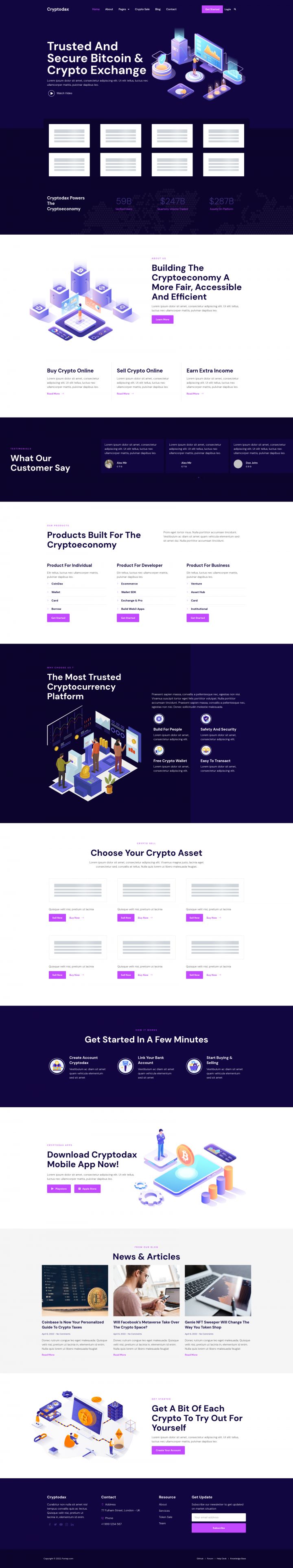 WordPress шаблон ThemeForest Cryptodax