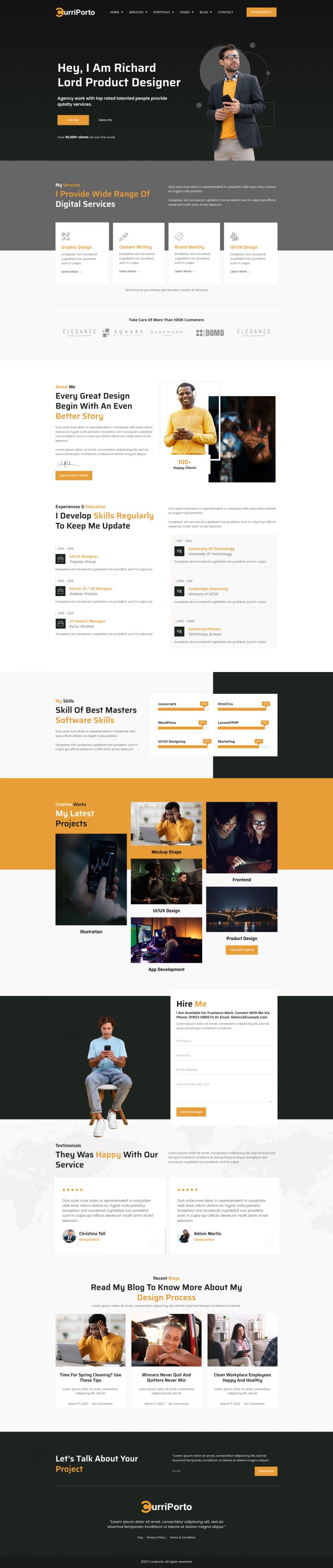 WordPress шаблон ThemeForest Curriporto