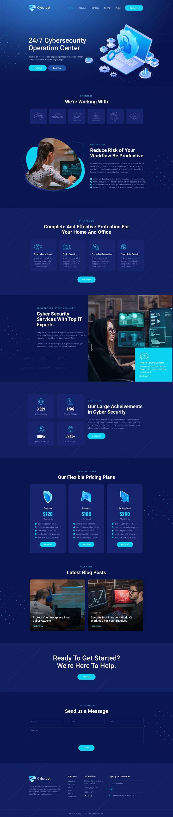 WordPress шаблон ThemeForest CyberJet