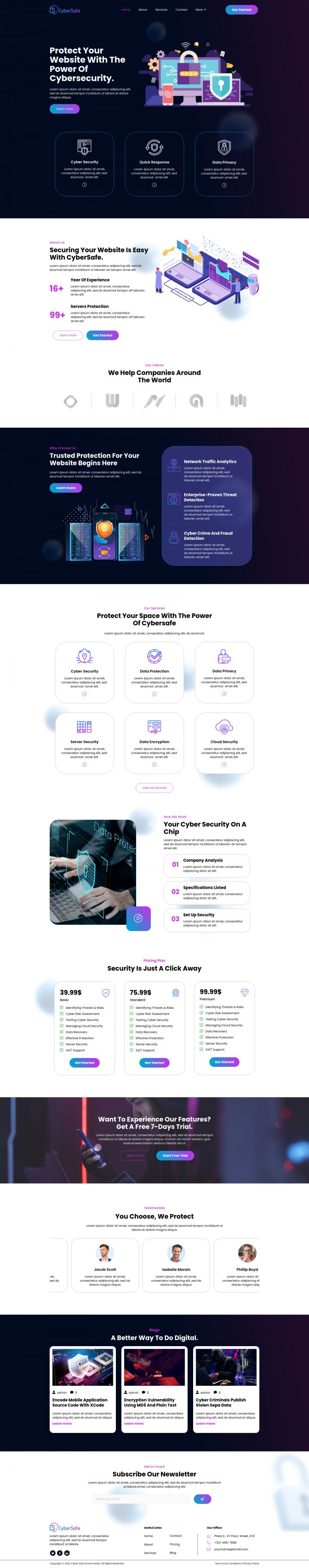 WordPress шаблон ThemeForest CyberSafe