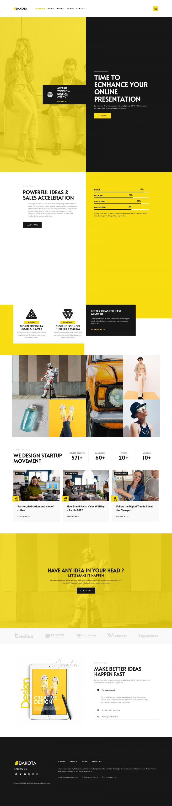 WordPress шаблон ThemeForest Dakota