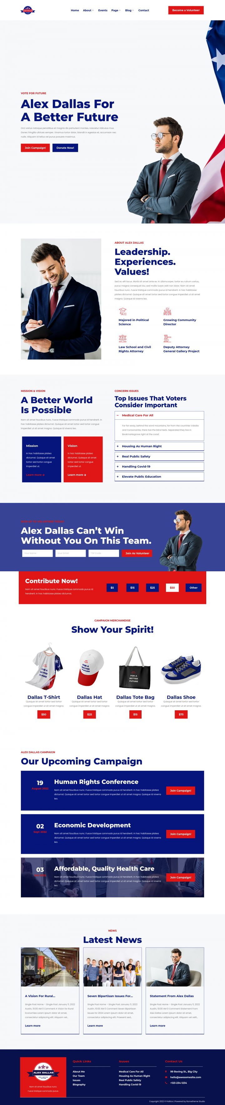 WordPress шаблон ThemeForest Dallas