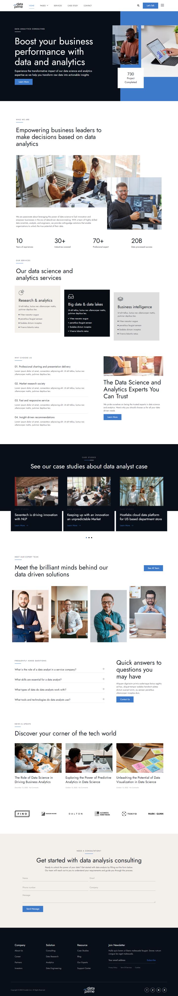 WordPress шаблон ThemeForest Dataprime