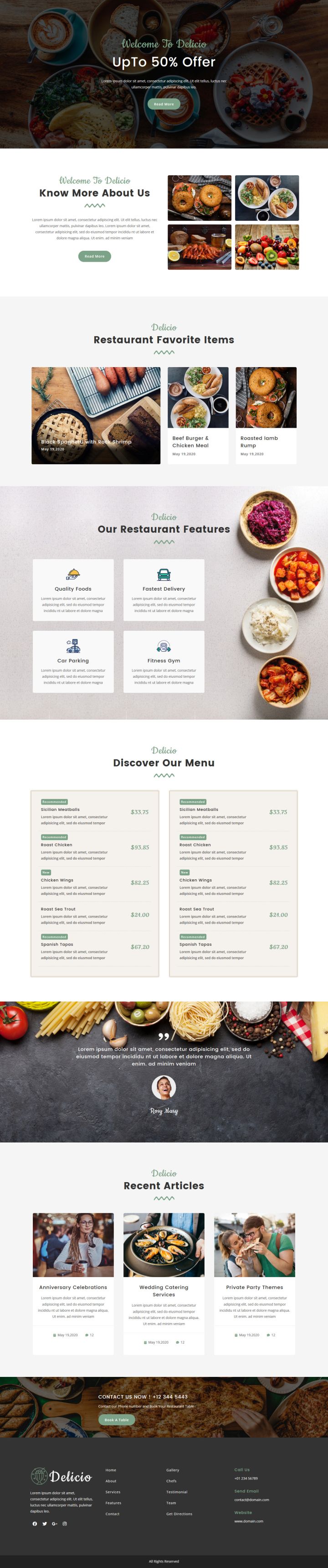 WordPress шаблон ThemeForest Delicio