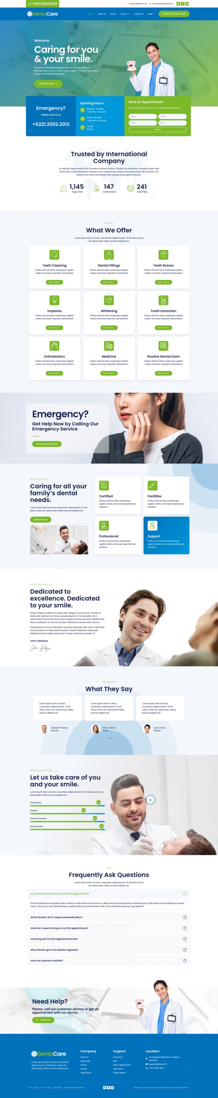 WordPress шаблон ThemeForest DentaCare