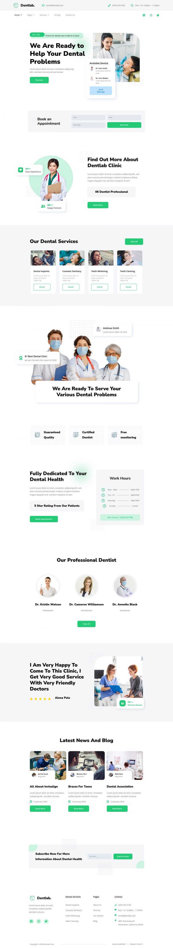 WordPress шаблон ThemeForest Dentlab