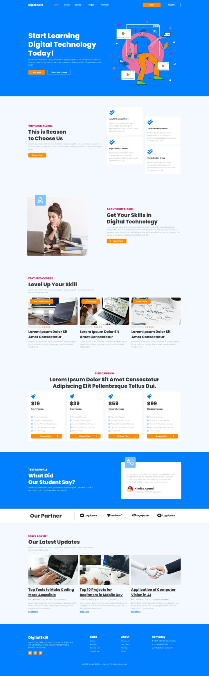 WordPress шаблон ThemeForest DigitalSkill