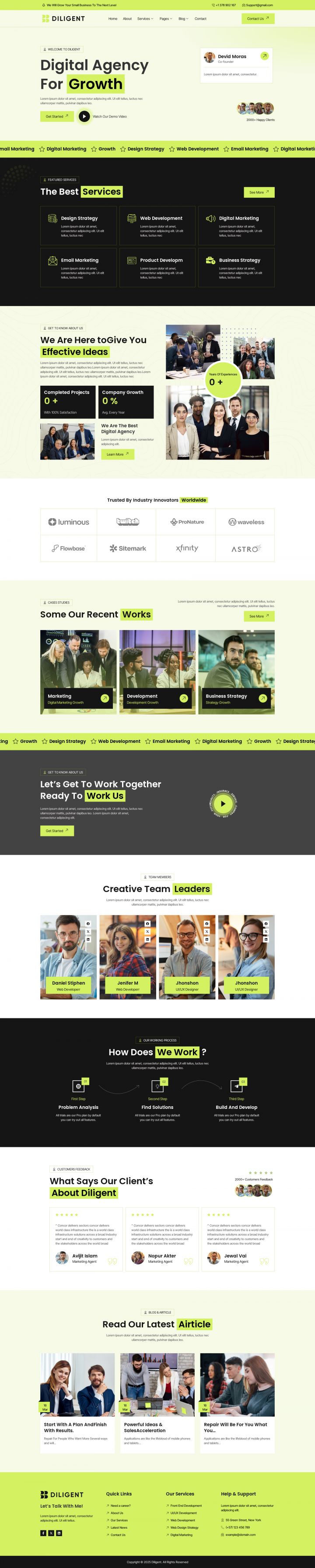 WordPress шаблон ThemeForest Diligent
