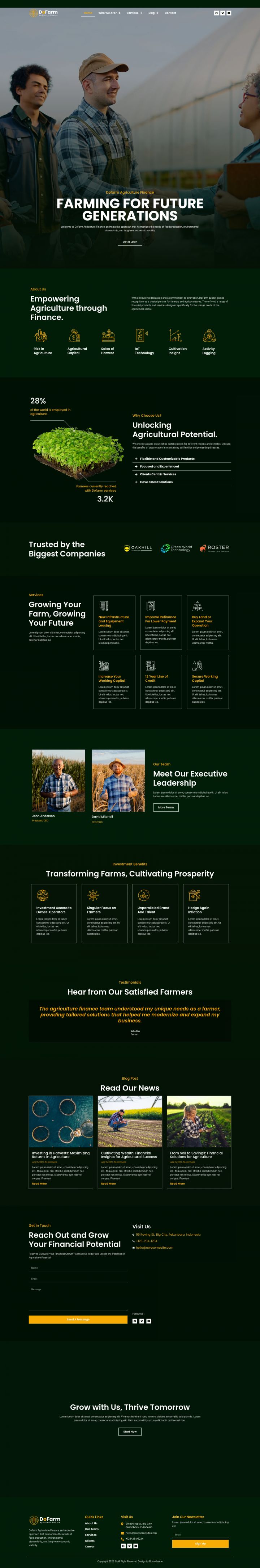 WordPress шаблон ThemeForest Dofarm