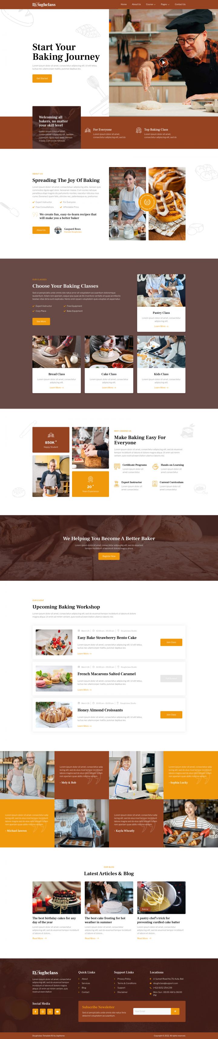 WordPress шаблон ThemeForest Doughclass