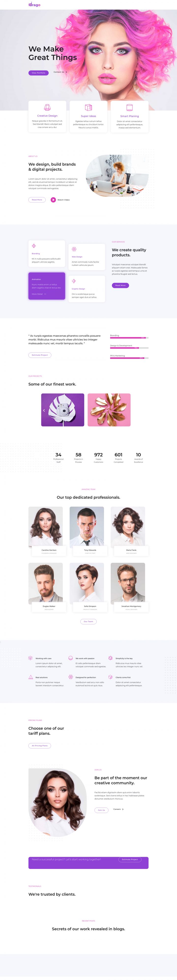 WordPress шаблон ThemeForest Drago