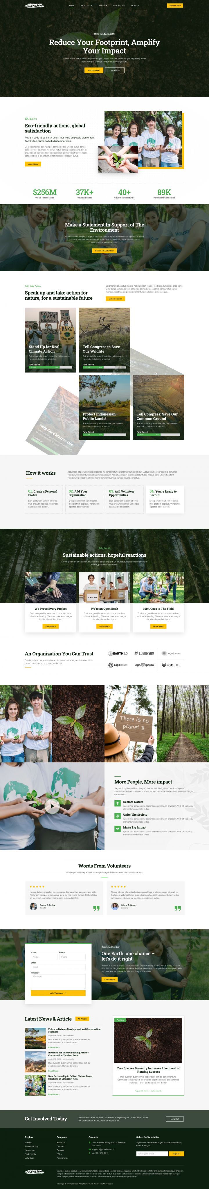 WordPress шаблон ThemeForest EcoRaise