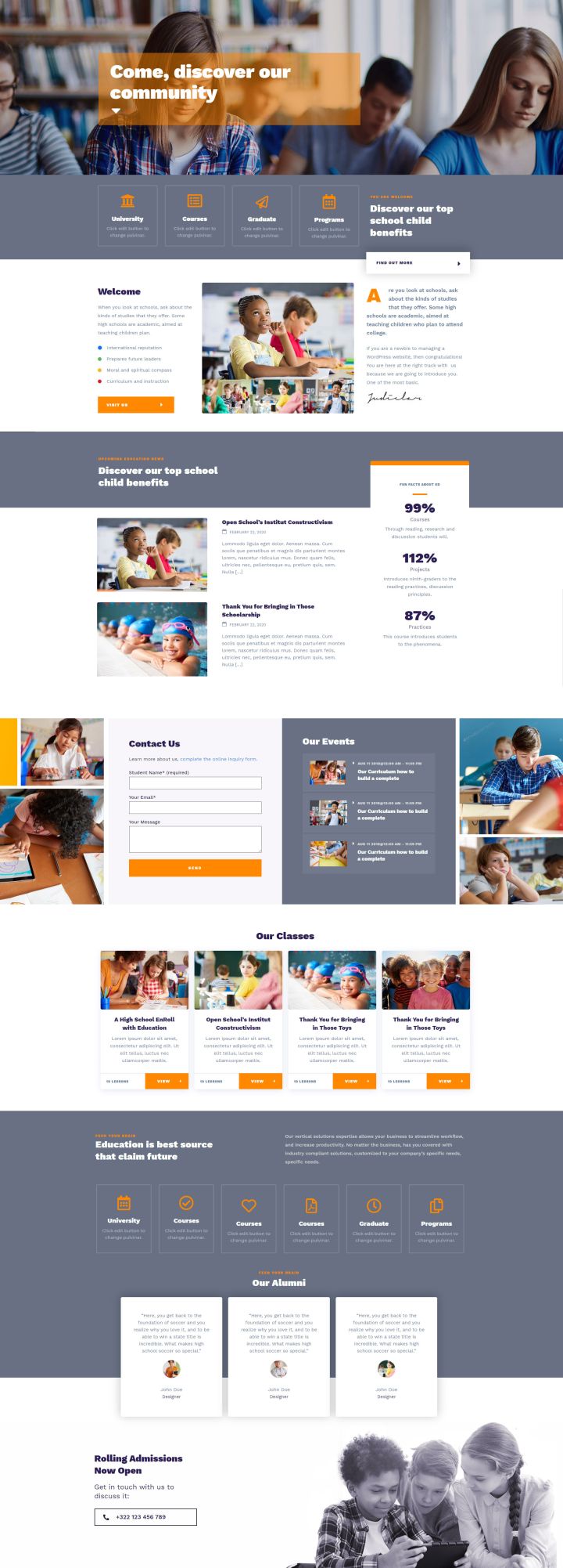 WordPress шаблон ThemeForest EdSchool