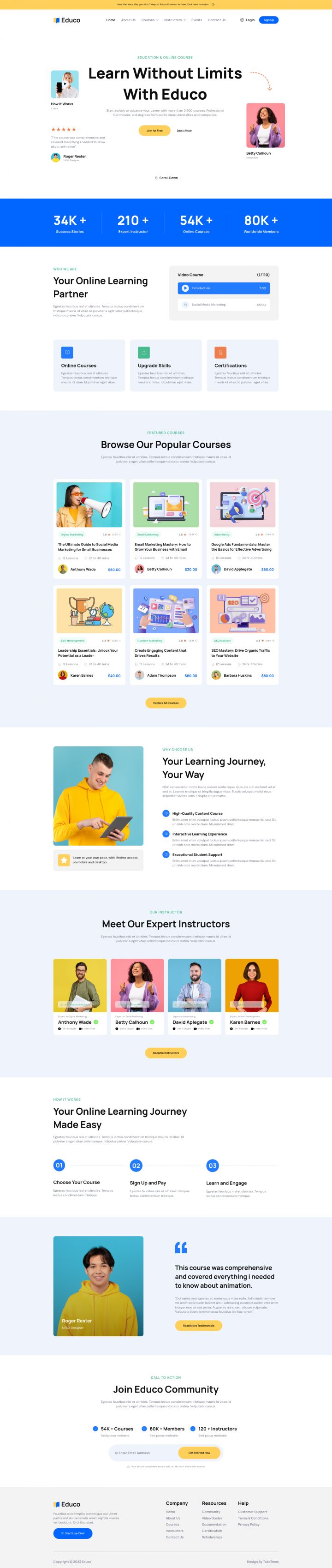 WordPress шаблон ThemeForest Educo