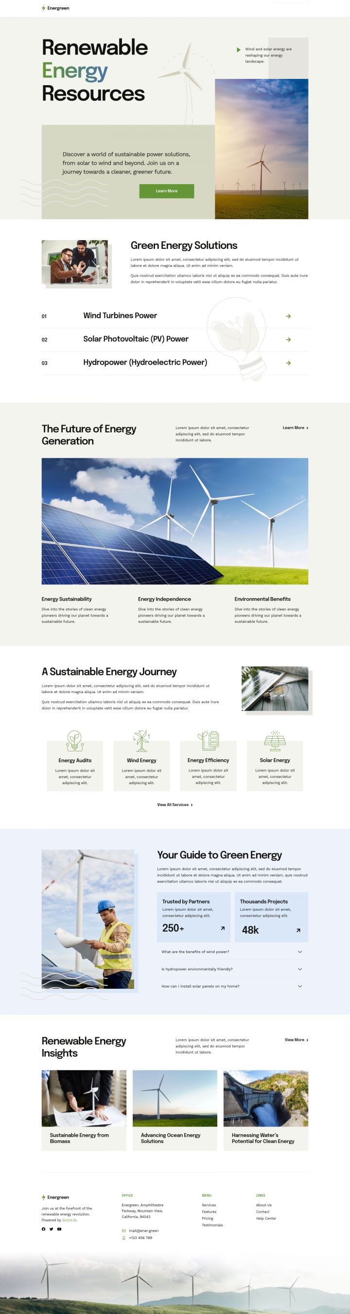 WordPress шаблон ThemeForest Energreen