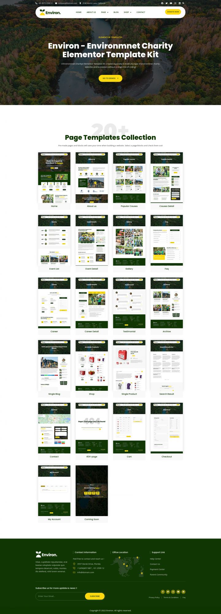 WordPress шаблон ThemeForest Environ