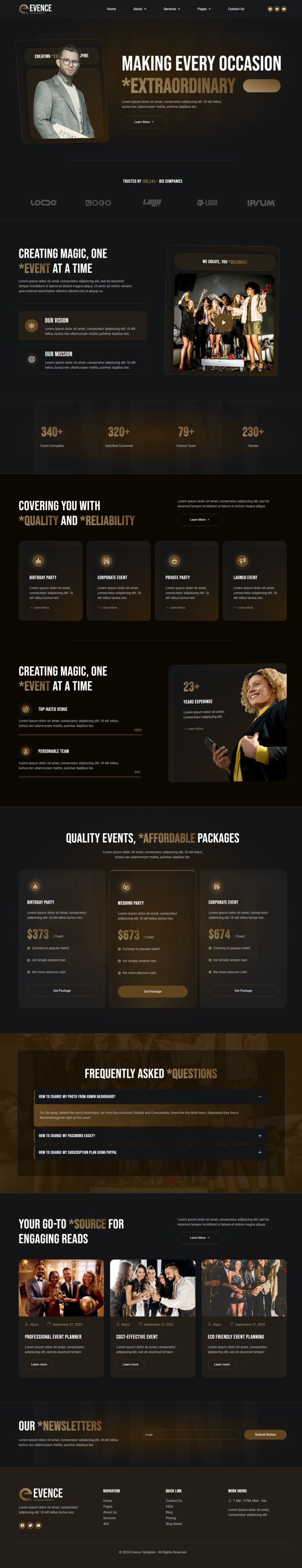 WordPress шаблон ThemeForest Evence