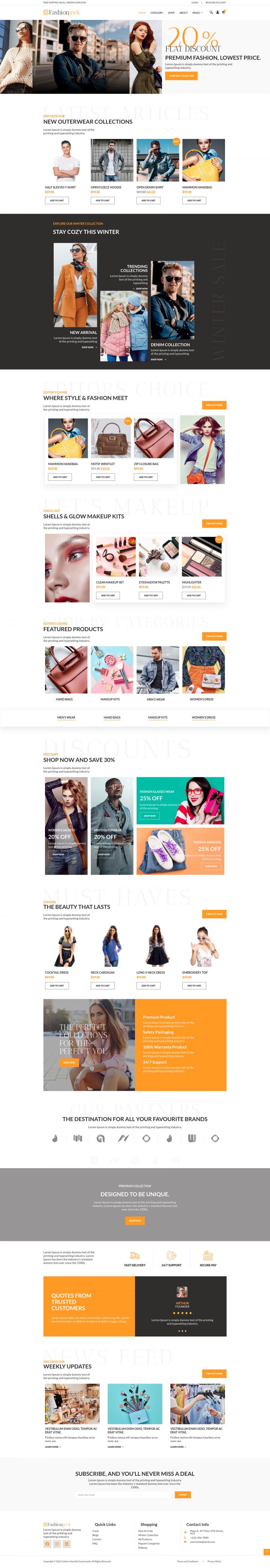 WordPress шаблон ThemeForest Fashion Geek