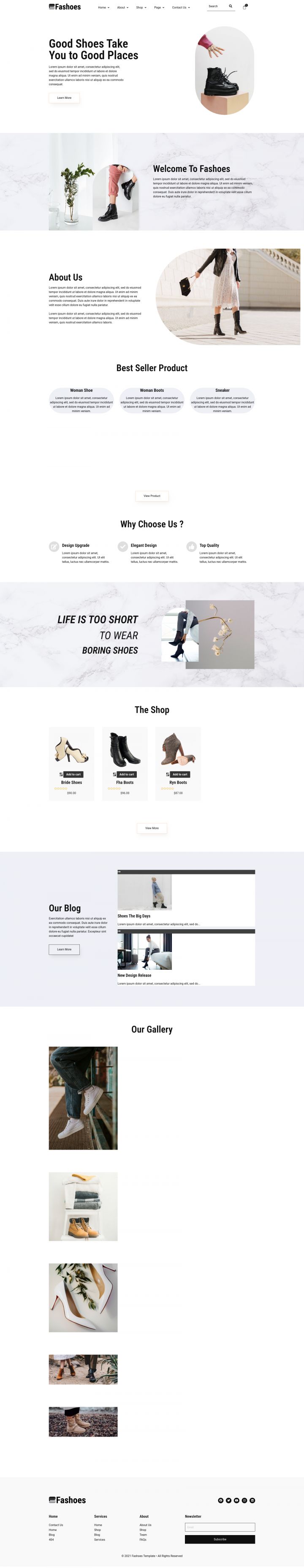 WordPress шаблон ThemeForest Fashoes