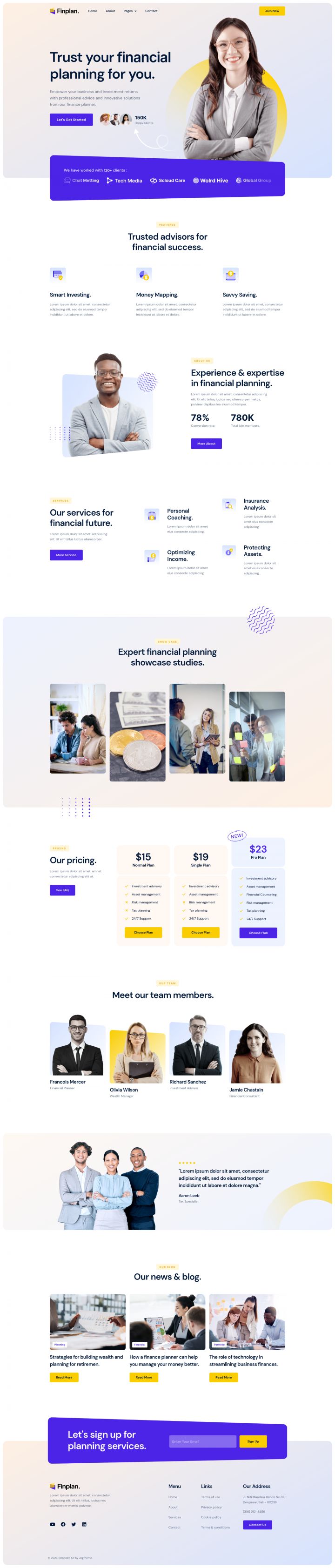 WordPress шаблон ThemeForest Finplan