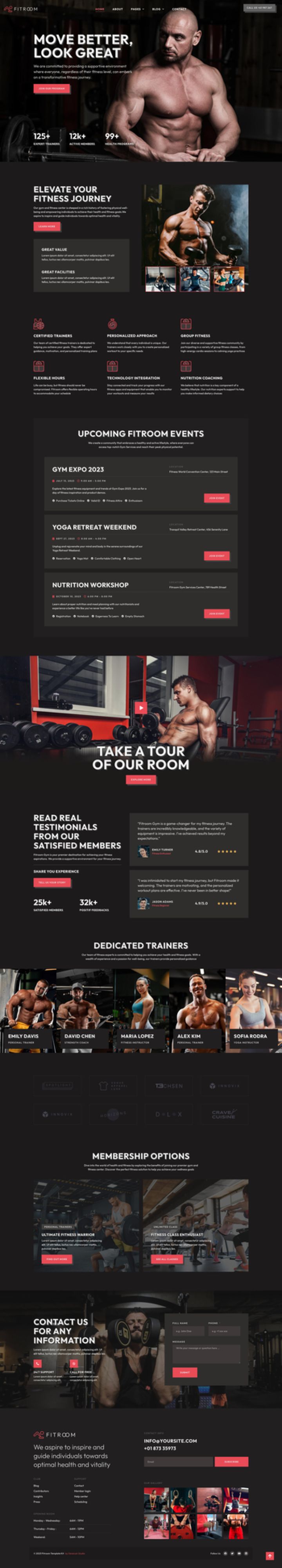 WordPress шаблон ThemeForest Fitroom