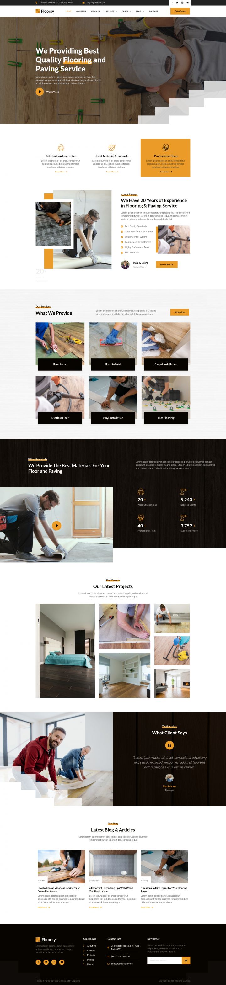 WordPress шаблон ThemeForest Floorsy