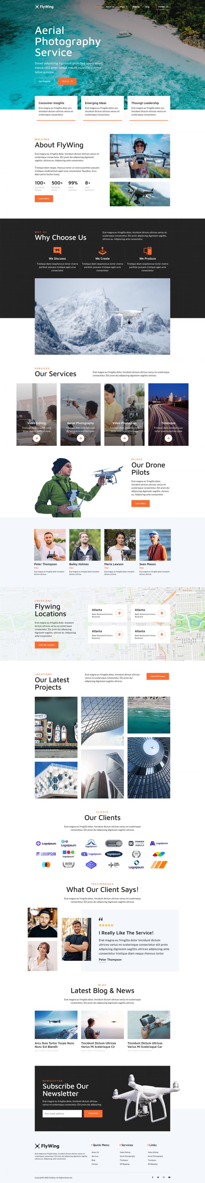 WordPress шаблон ThemeForest FlyWing