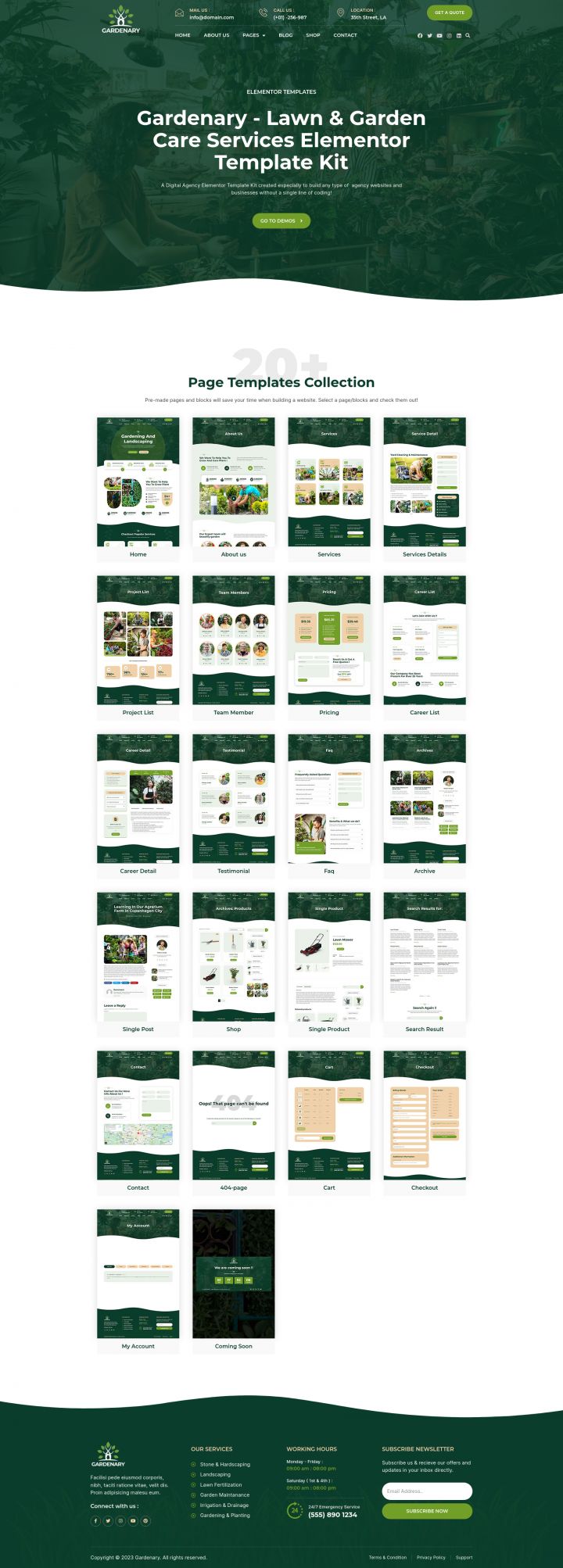 WordPress шаблон ThemeForest Gardenary