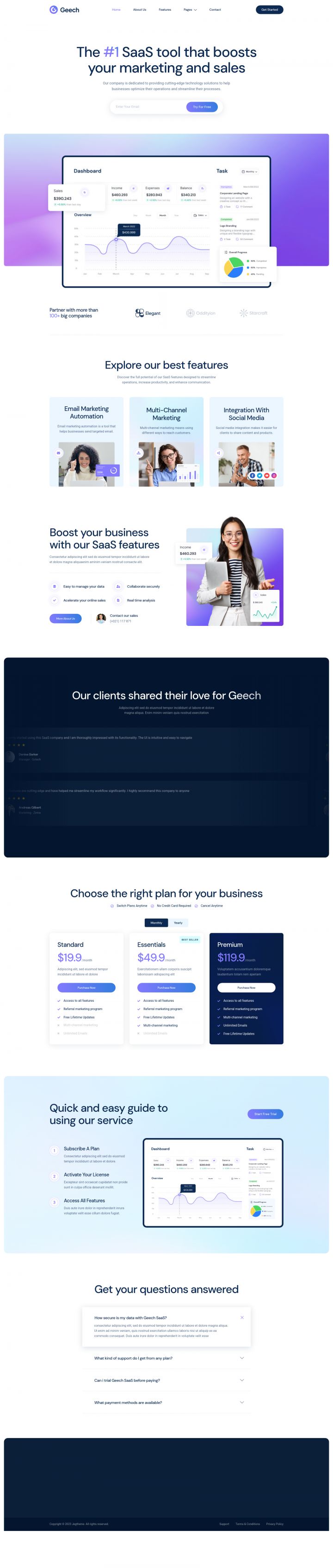 WordPress шаблон ThemeForest Geech