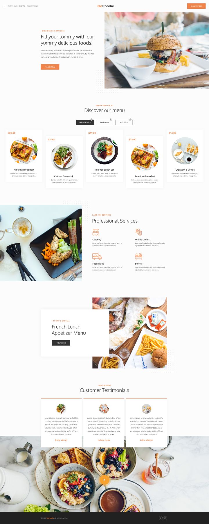 WordPress шаблон ThemeForest GoFoodie