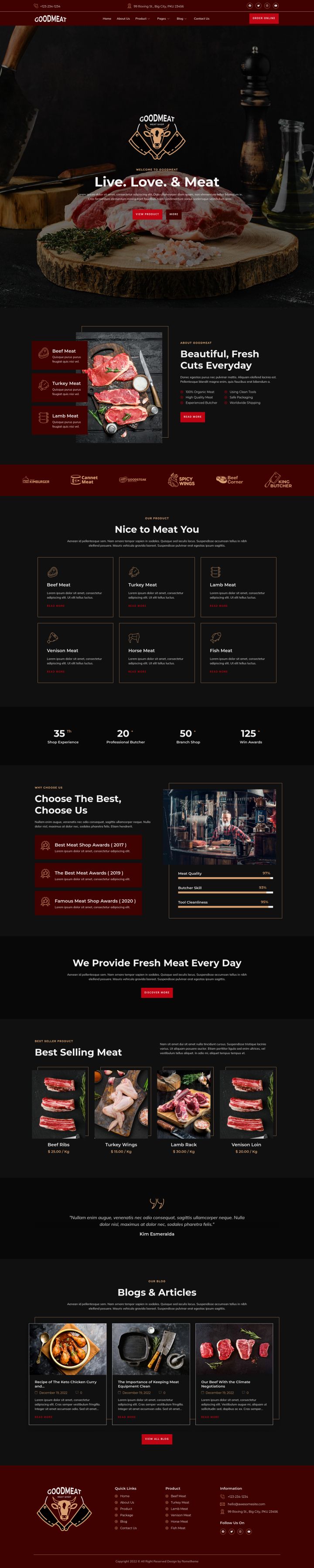 WordPress шаблон ThemeForest Goodmeat