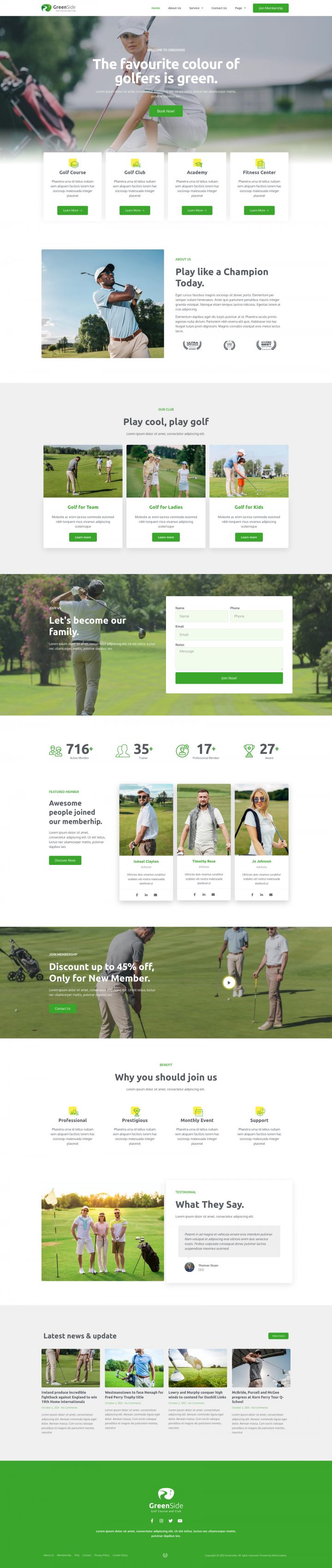 WordPress шаблон ThemeForest Greenside