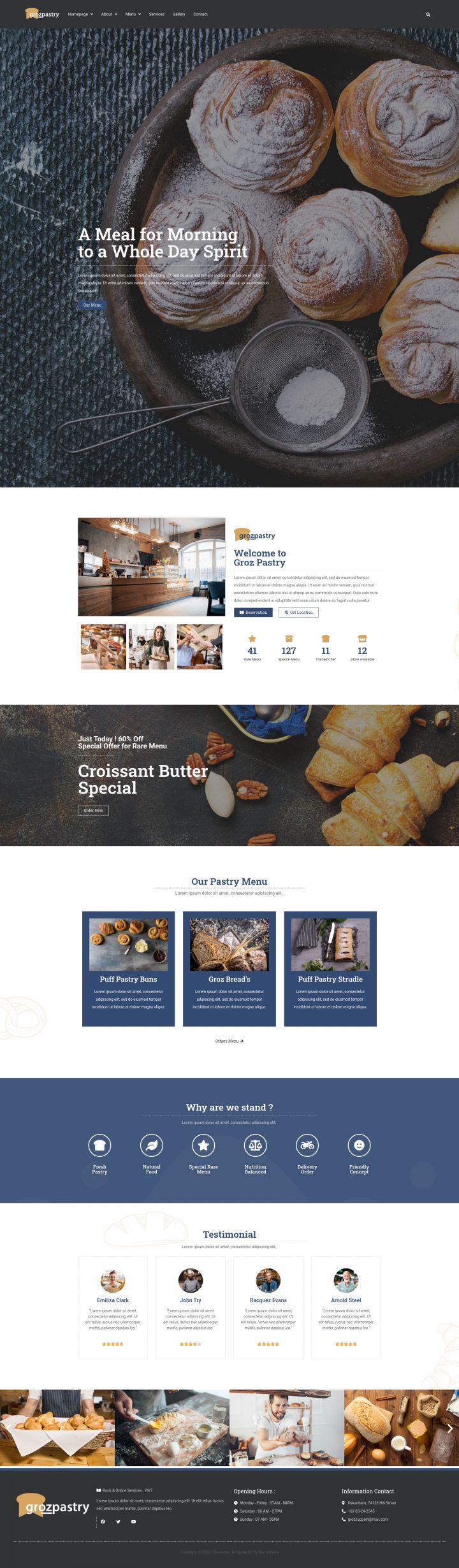 WordPress шаблон ThemeForest GrozPastry