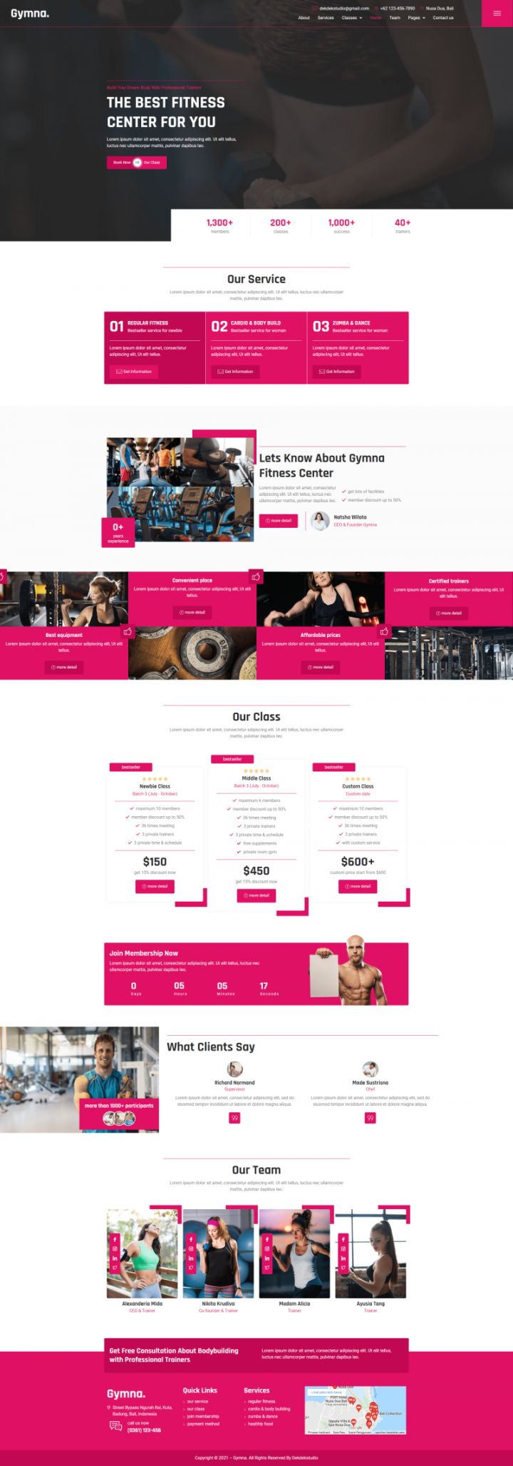 WordPress шаблон ThemeForest Gymna