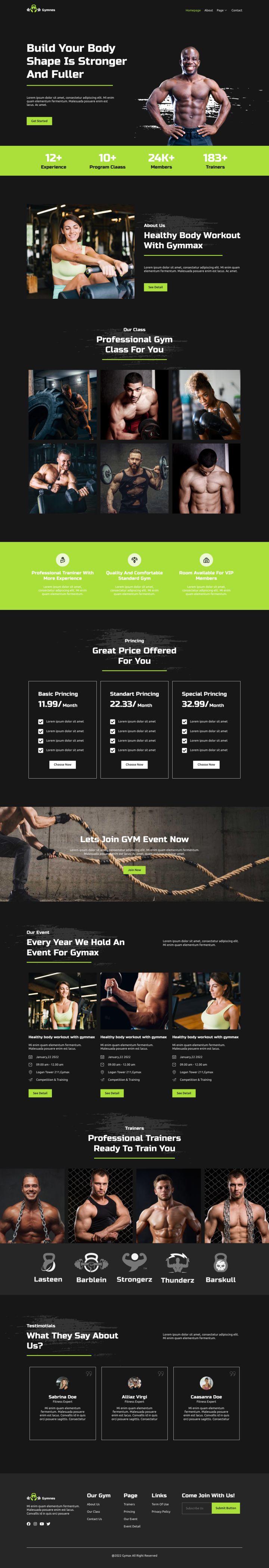 WordPress шаблон ThemeForest Gymnes