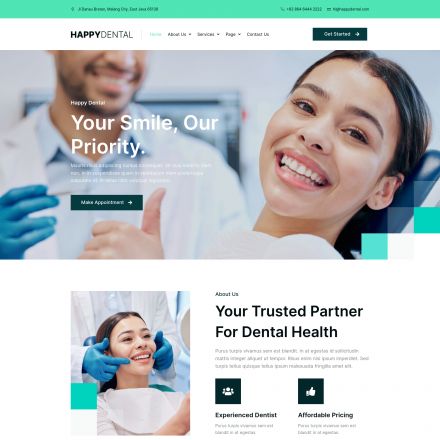 ThemeForest Happy Dental