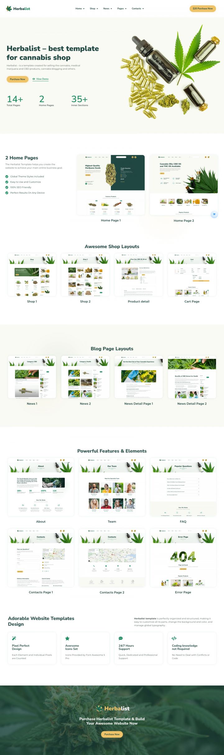 WordPress шаблон ThemeForest Herbalist