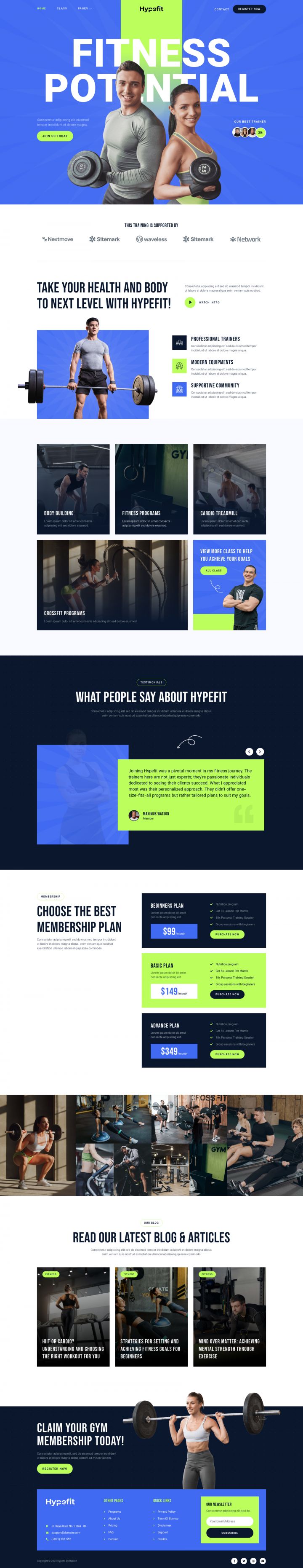 WordPress шаблон ThemeForest Hypefit