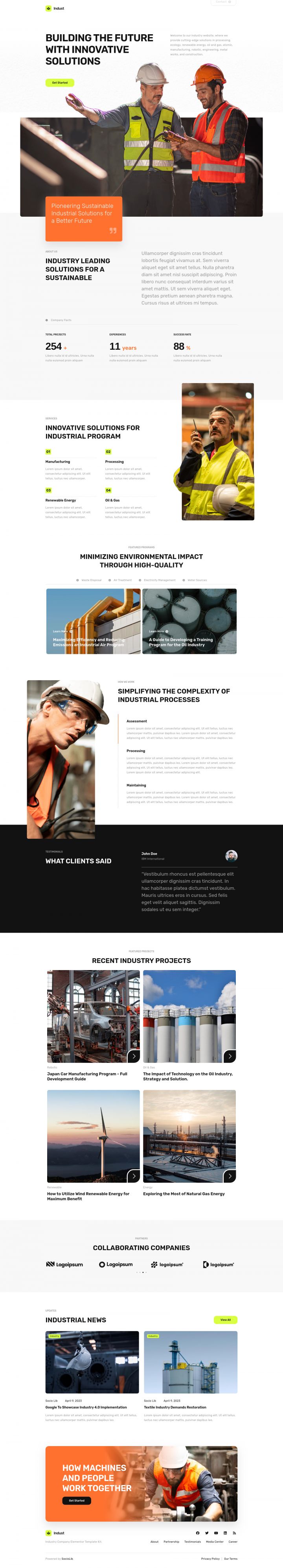 WordPress шаблон ThemeForest Indust