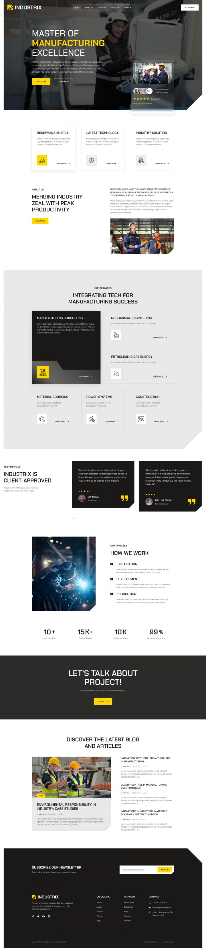 WordPress шаблон ThemeForest Industrix