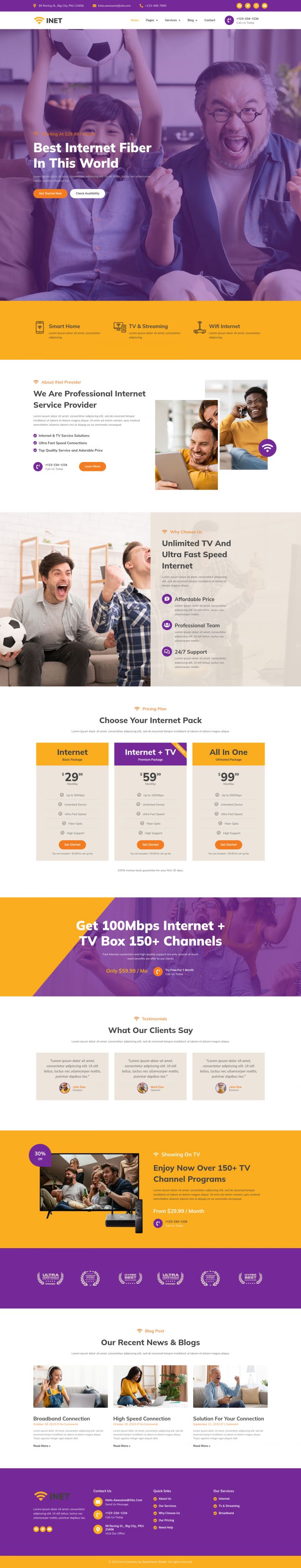 WordPress шаблон ThemeForest Inet