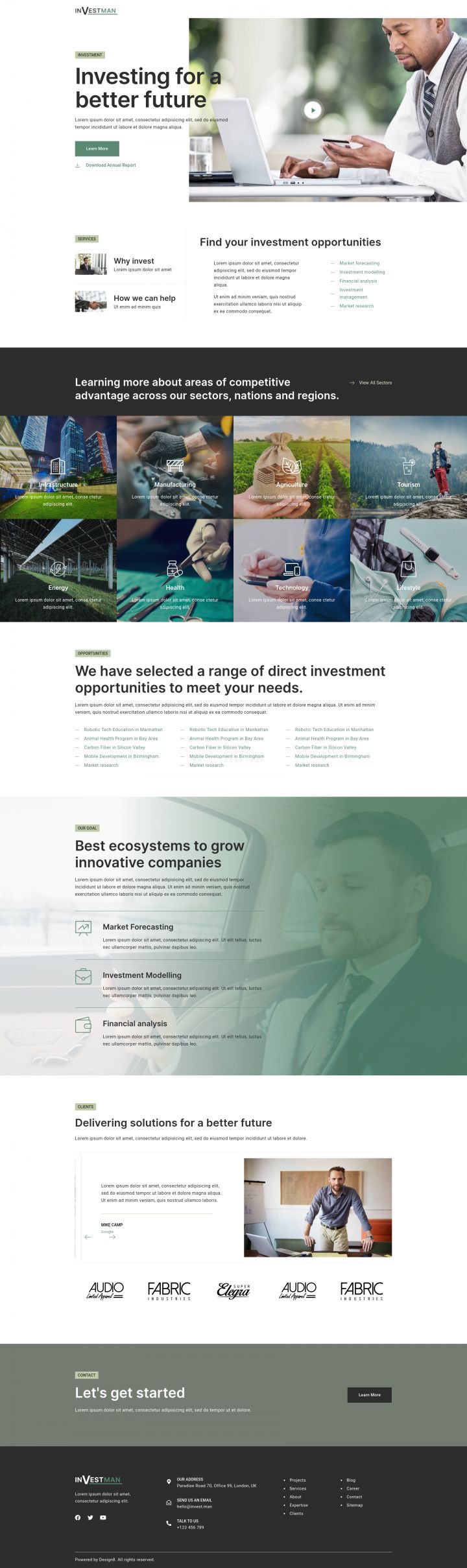 WordPress шаблон ThemeForest Investman