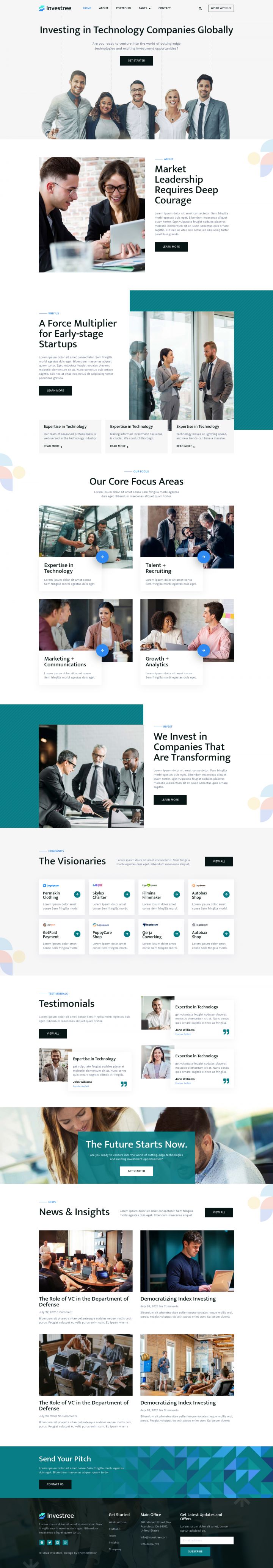 WordPress шаблон ThemeForest Investree