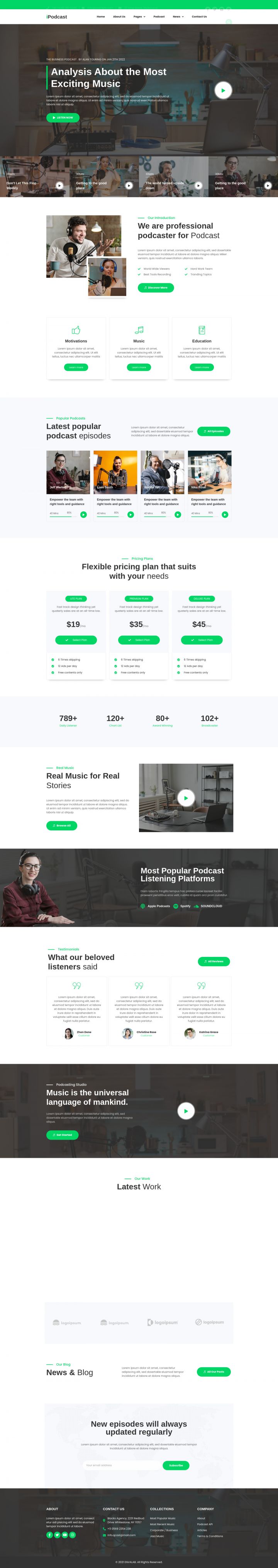 WordPress шаблон ThemeForest iPodcast