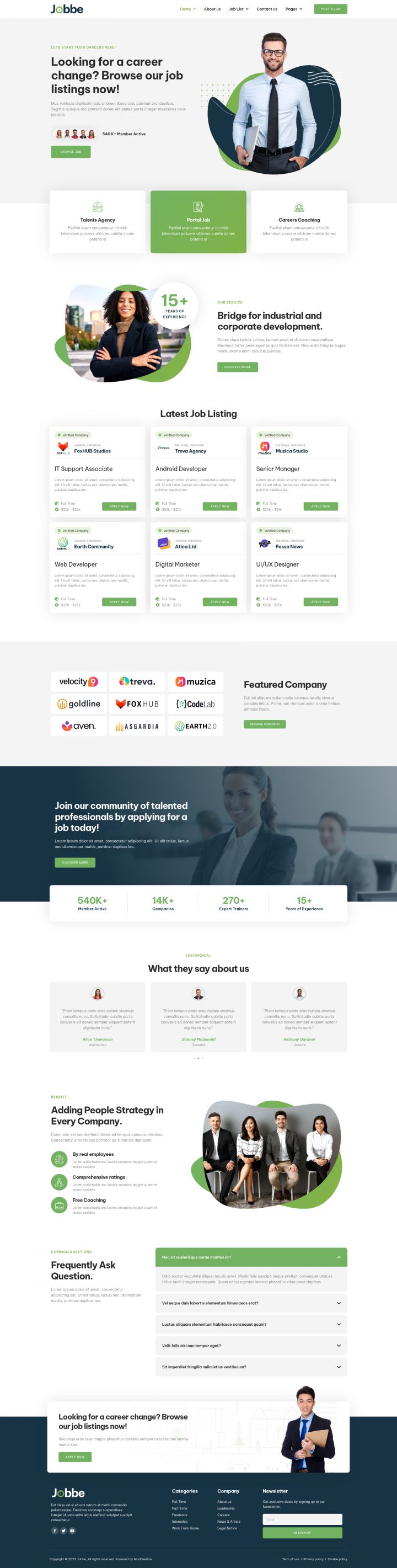 WordPress шаблон ThemeForest Jobbe