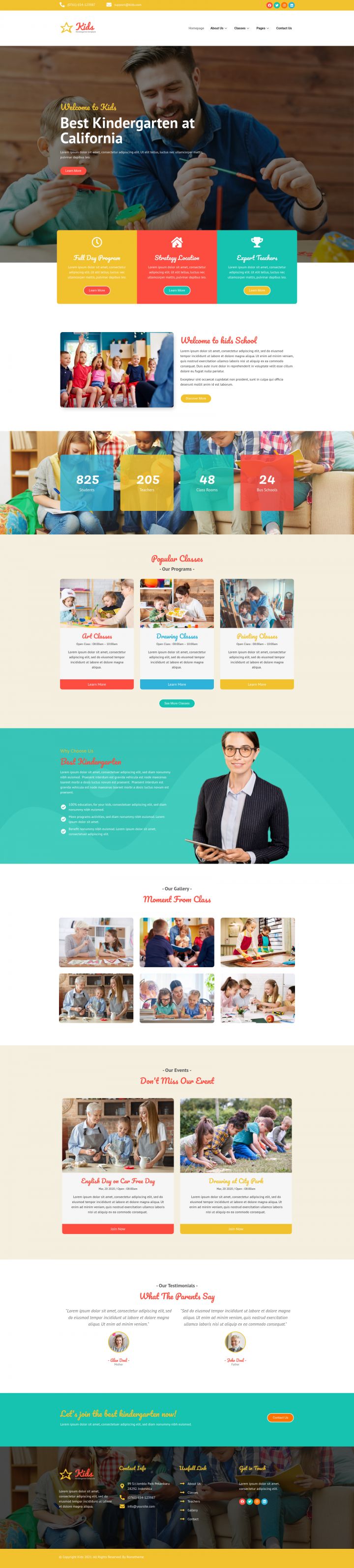 WordPress шаблон ThemeForest Kids