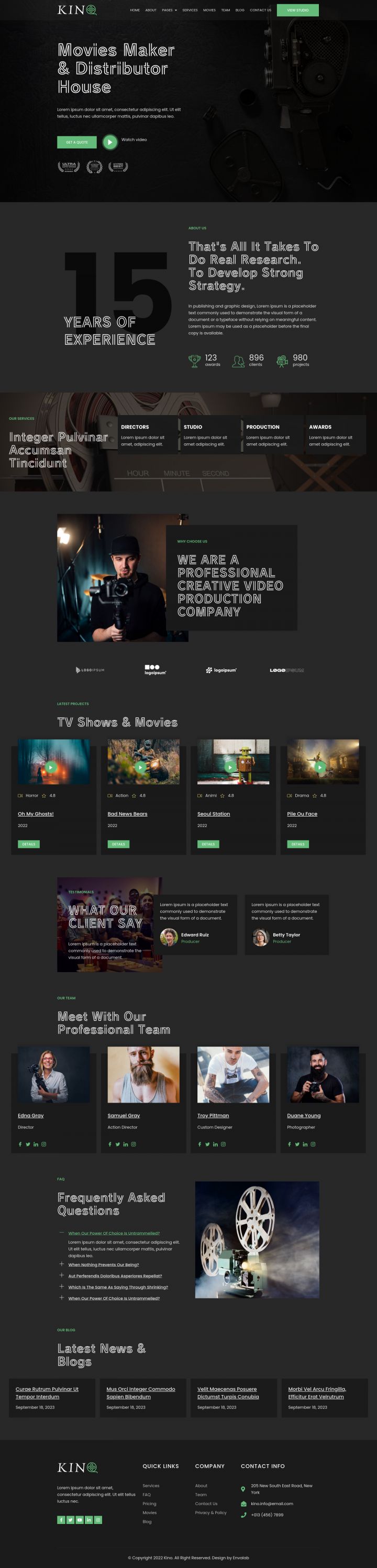 WordPress шаблон ThemeForest Kino