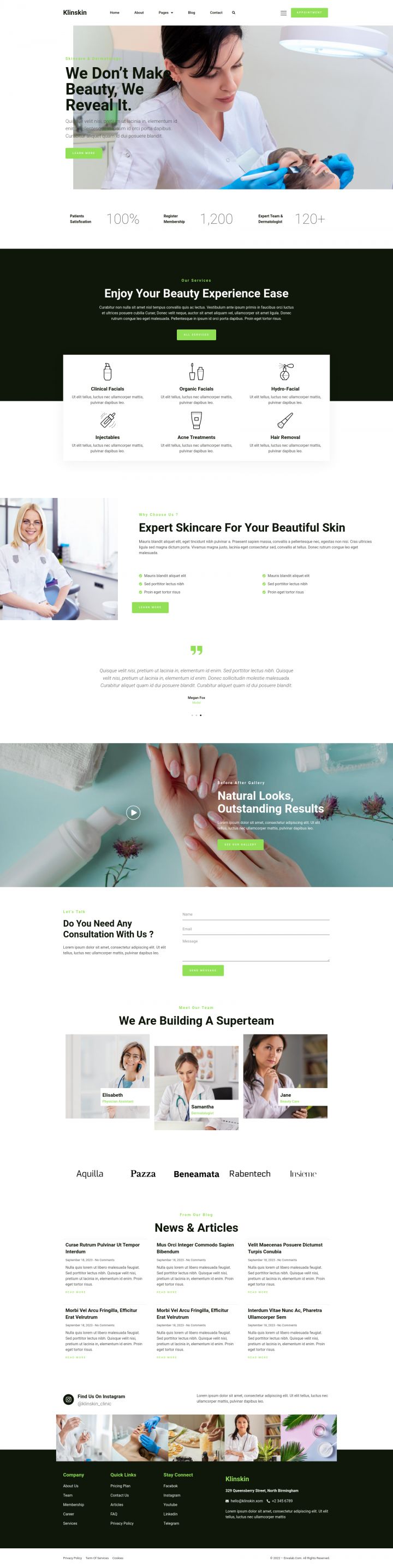 WordPress шаблон ThemeForest Klinskin